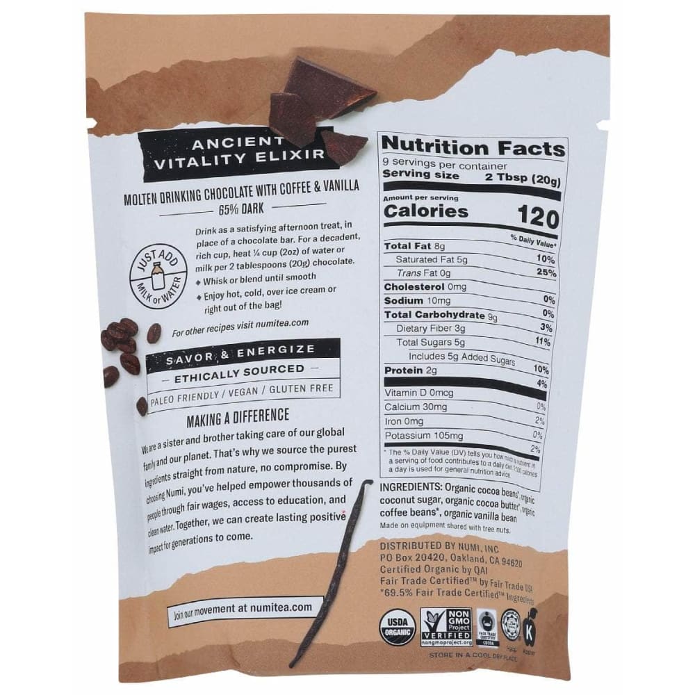 NUMI TEAS Grocery > Beverages > Coffee, Tea & Hot Cocoa NUMI TEAS: Drink Choc Mocha Kick, 6.3 oz