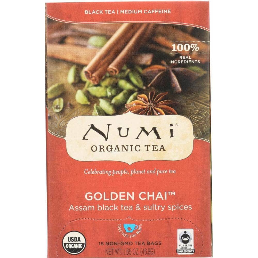 Numi Numi Teas Golden Chai Assam Black Tea, 18 bg