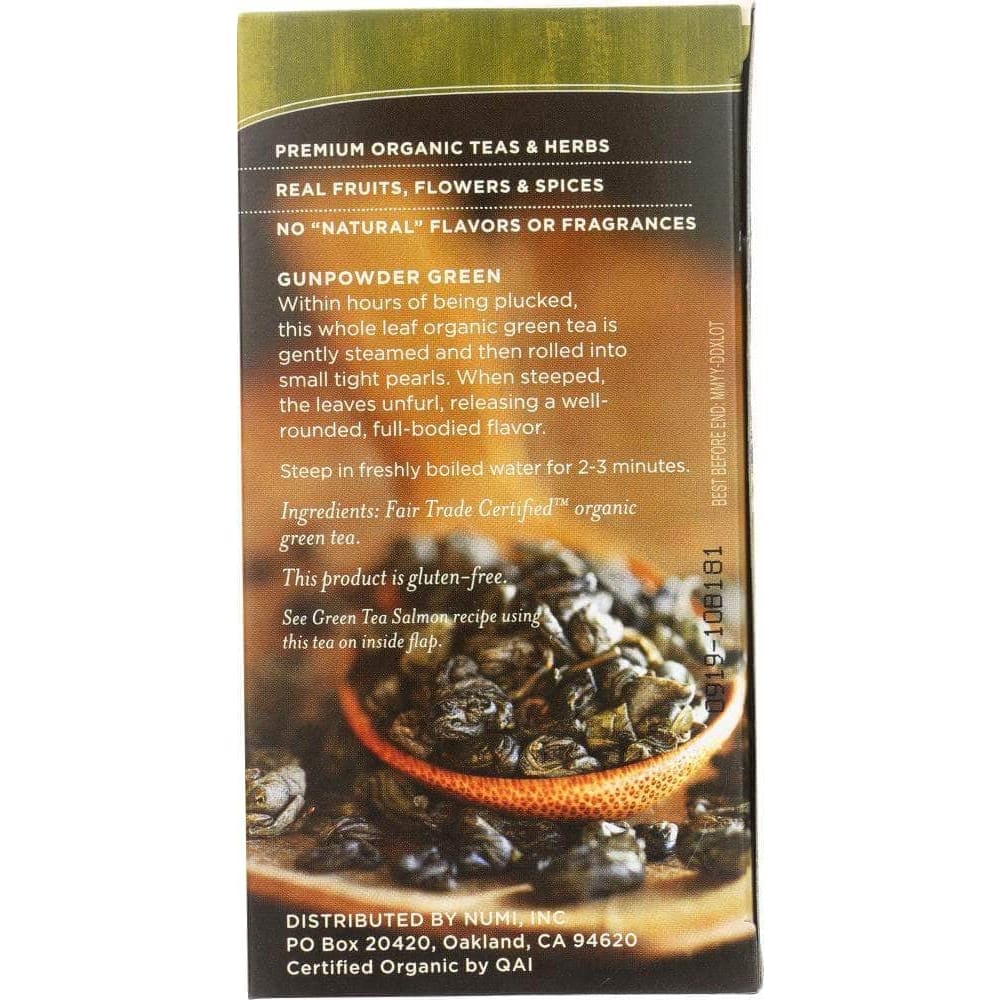 Numi Numi Teas Organic Gunpowder Green Tea, 18 bg
