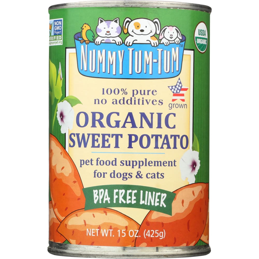 NUMMY TUM TUM: Organic Sweet Potato Dog and Cat Food 15 oz (Pack of 5) - Pet > Cat > Cat Food - NUMMY TUM TUM