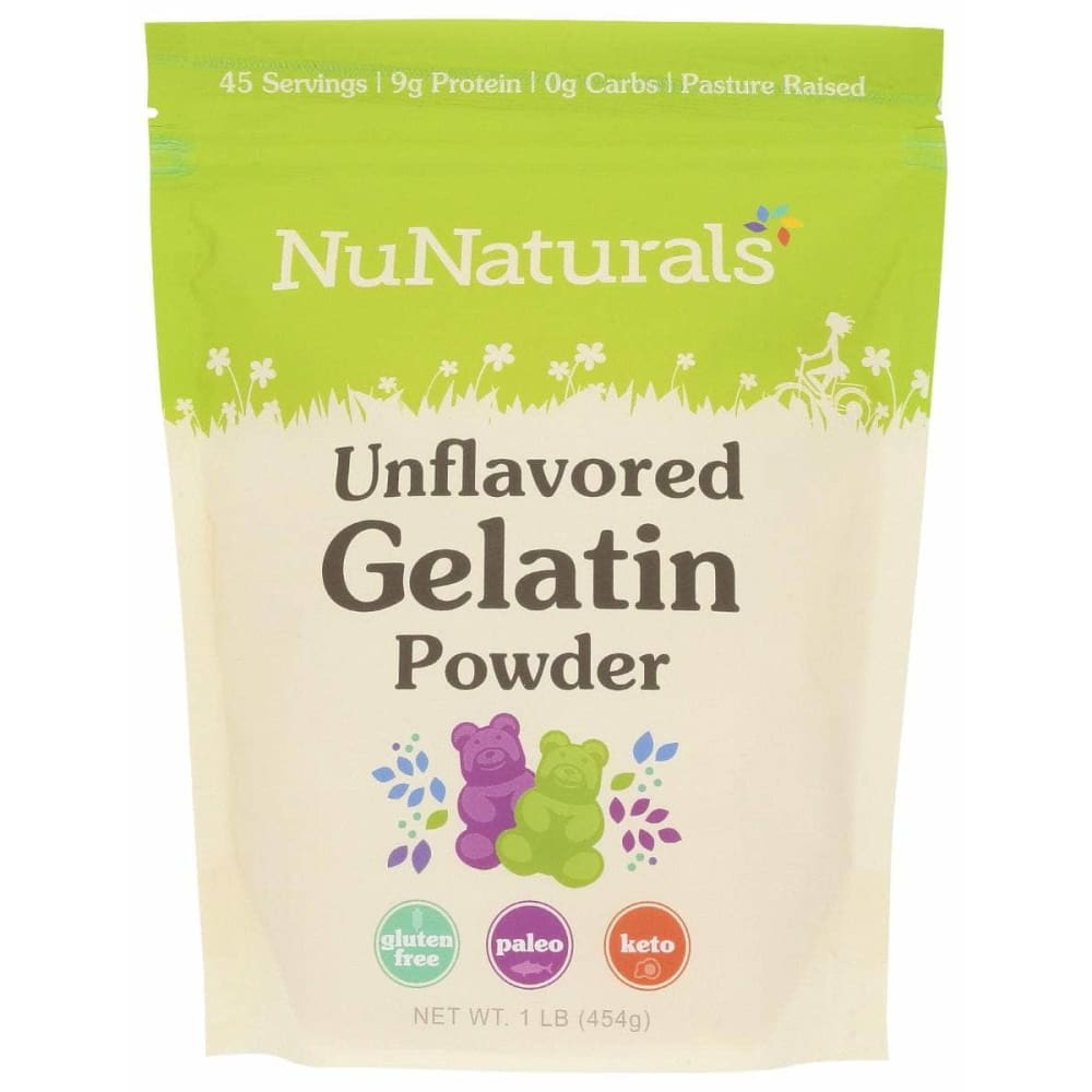 NUNATURALS INC Grocery > Chocolate, Desserts and Sweets > Pudding NUNATURALS INC: Gelicious Unflavored Gelatin, 1 lb