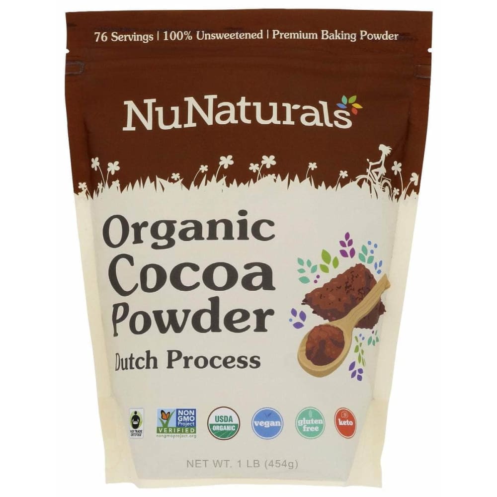 NUNATURALS INC Grocery > Cooking & Baking > Baking Ingredients NUNATURALS INC: Organic Cocoa Powder Dutch Process, 1 lb