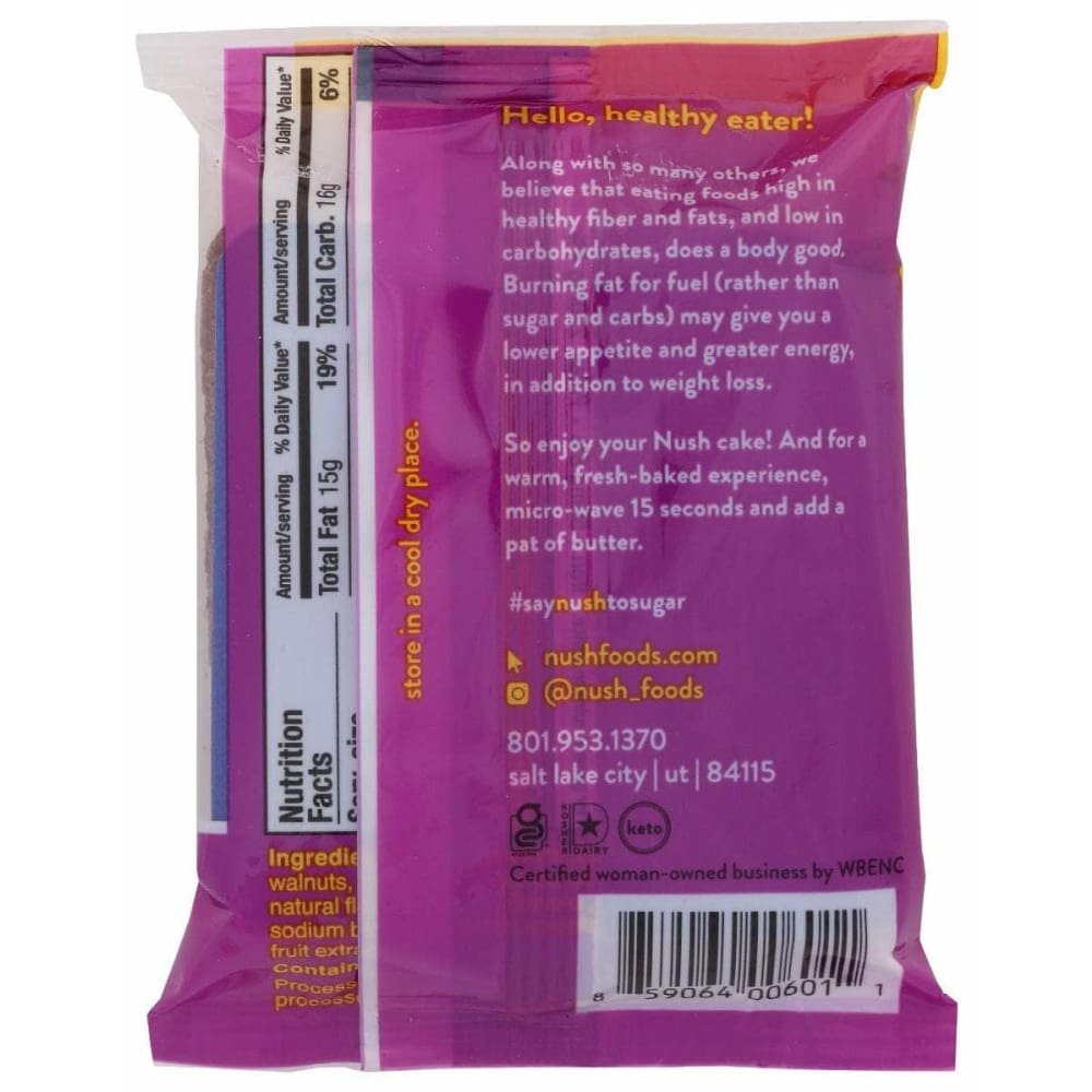 NUSH Grocery > Chocolate, Desserts and Sweets > Cakes NUSH: Cake Slice Carrot Spice, 2.1 oz