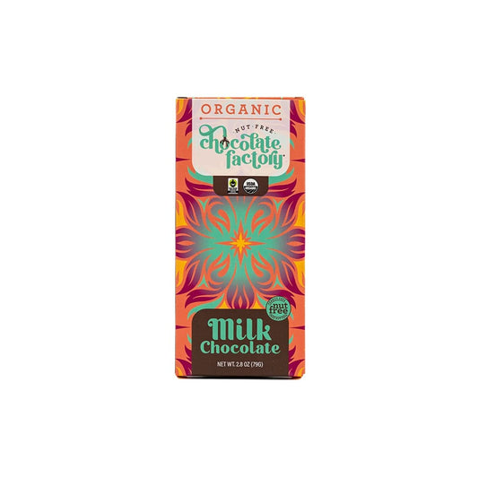 NUT FREE CHOCALATE FACTOR: Bar Milk Chocolate Org 2.8 OZ (Pack of 5) - Grocery > Chocolate Desserts and Sweets - NUT FREE CHOCOLATE FACTORY