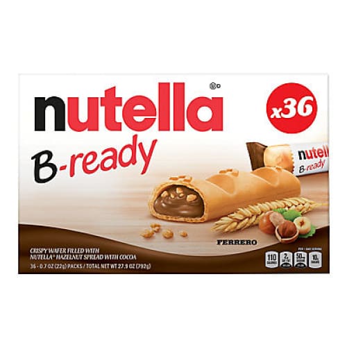 Nutella B-Ready 36 ct. - Home/Grocery/Breakfast/Peanut Butter & Jelly/ - Nutella