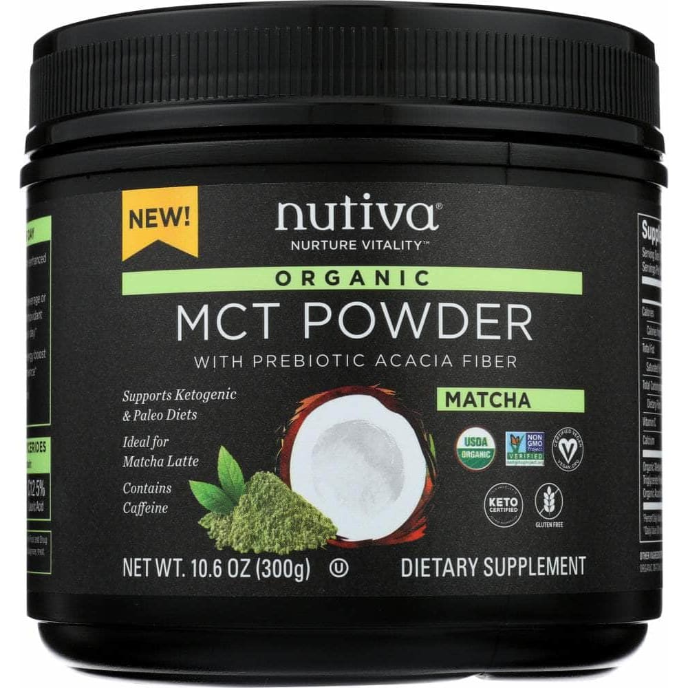 NUTIVA Nutiva Organic Mct Powder Matcha, 10.6 Oz