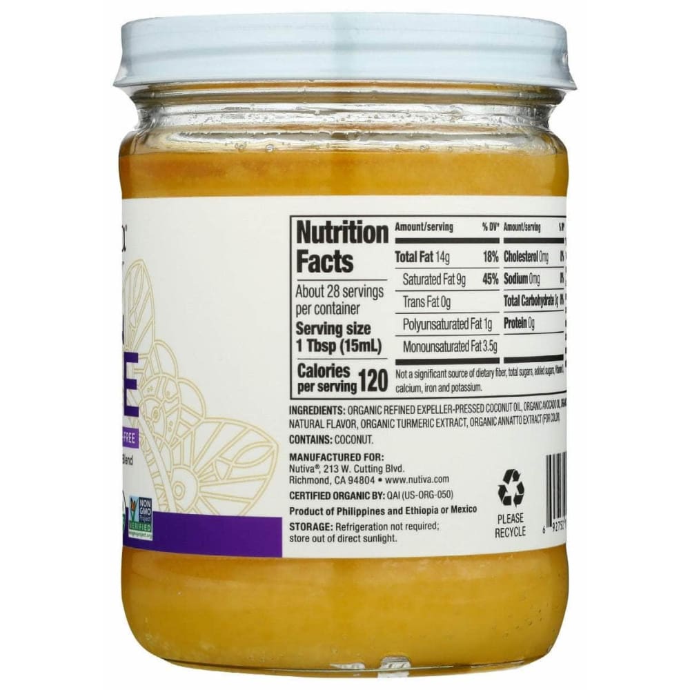 NUTIVA Nutiva Organic Vegan Ghee, 14 Oz
