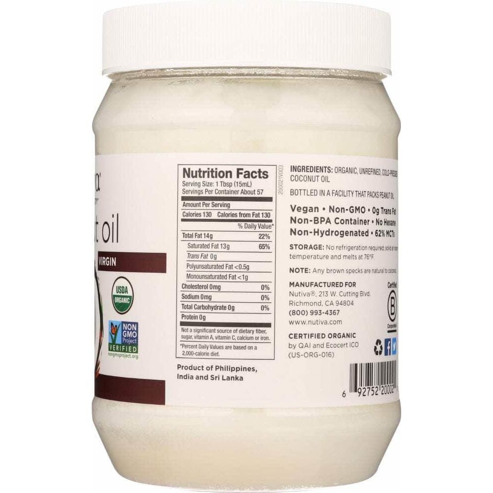 NUTIVA Nutiva Organic Virgin Coconut Oil, 29 Oz