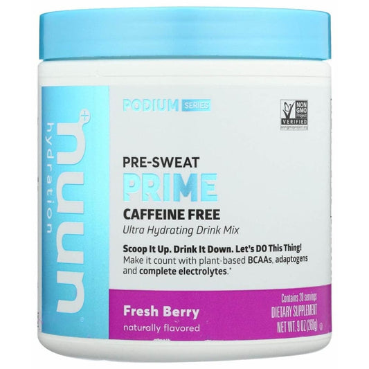 NUUN NUUN Pre Sweat Prime Caffeine Free Fresh Berry, 9 oz