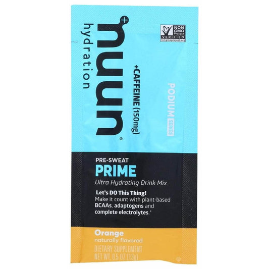 NUUN NUUN Pre Sweat Prime Caffeine Orange Flavored Packet, 0.5 oz