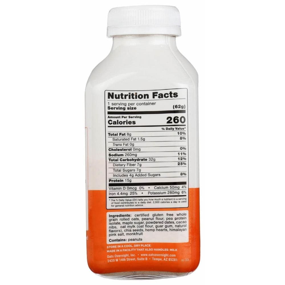 OATS OVERNIGHT Oats Overnight Shake Oats Pnut Bttr Crnc, 2.2 Oz