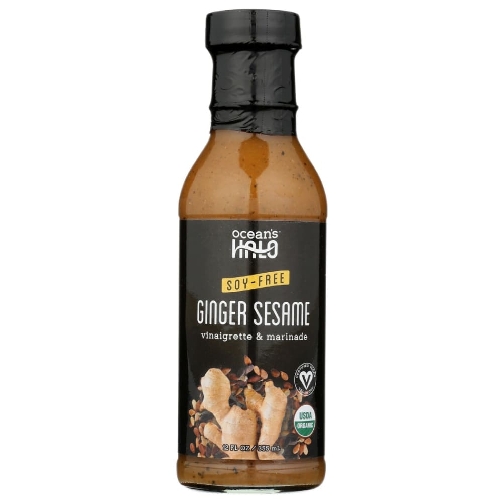 OCEANS HALO: Ginger Sesame Vinaigrette 12 fo (Pack of 3) - OCEANS HALO