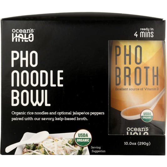 OCEANS HALO: Organic and Vegan Gluten Free Instant Pho Noodle Bowl 10 oz (Pack of 4) - Grocery > Pantry > Food - OCEANS HALO