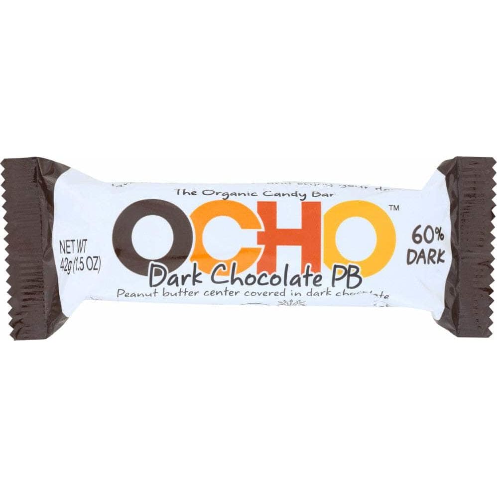 OCHO Ocho Candy Dark Chocolate Peanut Butter Candy Bar Organic, 1.5 Oz