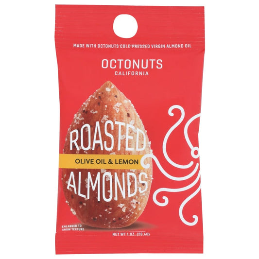 OCTONUTS: Olive Oil and Lemon Roasted Almonds 1 oz (Pack of 6) - Grocery > Snacks > Nuts - OCTONUTS