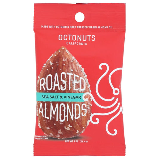 OCTONUTS: Sea Salt and Vinegar Roasted Almonds 1 oz (Pack of 6) - Grocery > Snacks > Nuts - OCTONUTS