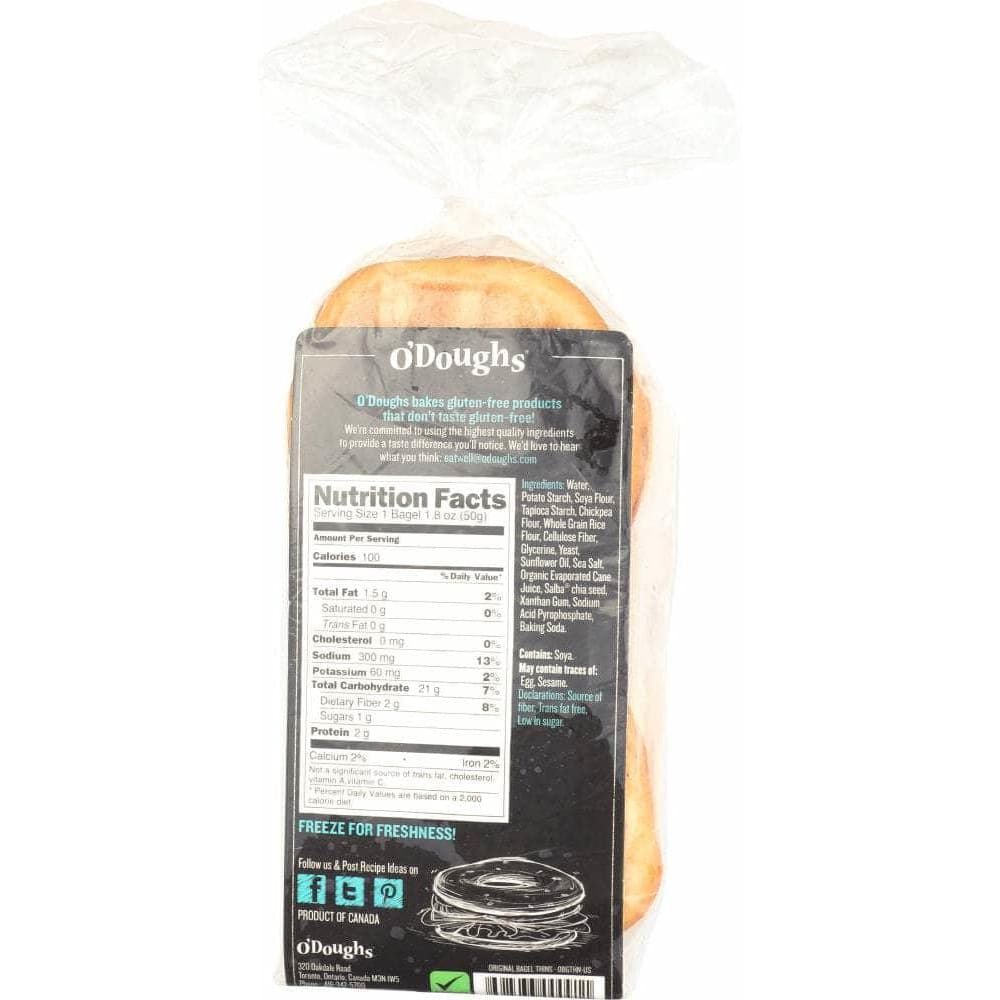 Odoughs Odoughs Gluten Free Bagel Thins 100Cal Original, 10.6 oz