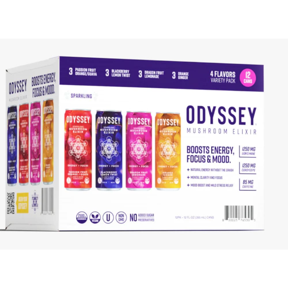ODYSSEY ELIXIR: Bev Sprkl 4var Pk 12Ct 144 fo - Grocery > Beverages > Energy Drinks - ODYSSEY ELIXIR