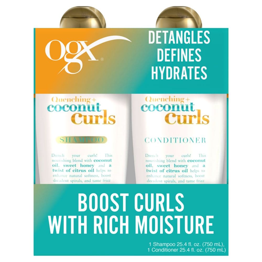 OGX Quenching + Coconut Curls Shampoo & Conditioner (25.4 fl. oz. 2 pk.) - Shampoo & Conditioner - OGX