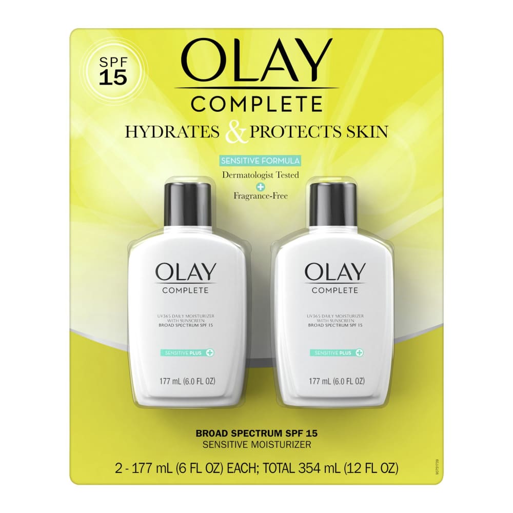 Olay Complete Sensitive Plus SPF 15 Face Moisturizer 2 pk./6.0 oz. - Home/Health & Beauty/Skin Care/Facial Moisturizers/ - Olay
