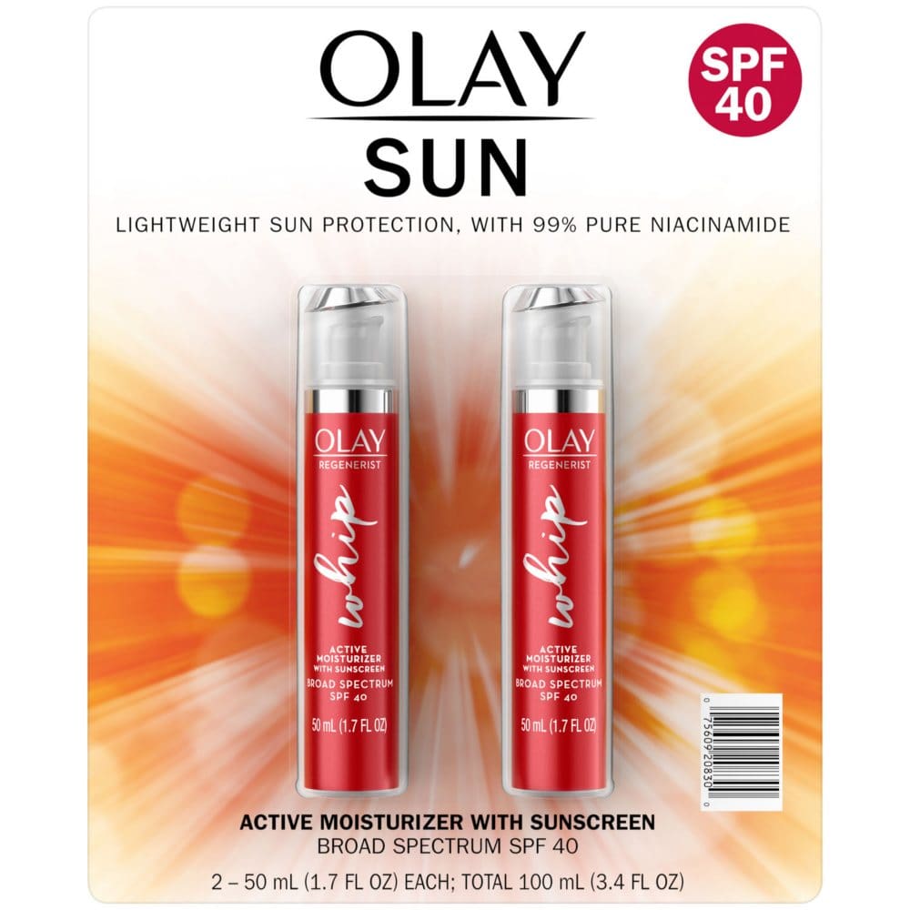 Olay Regenerist Whip Face Moisturizer with Sunscreen SPF 40 (1.7 fl. oz. 2 pk.) - Skin Care - Olay
