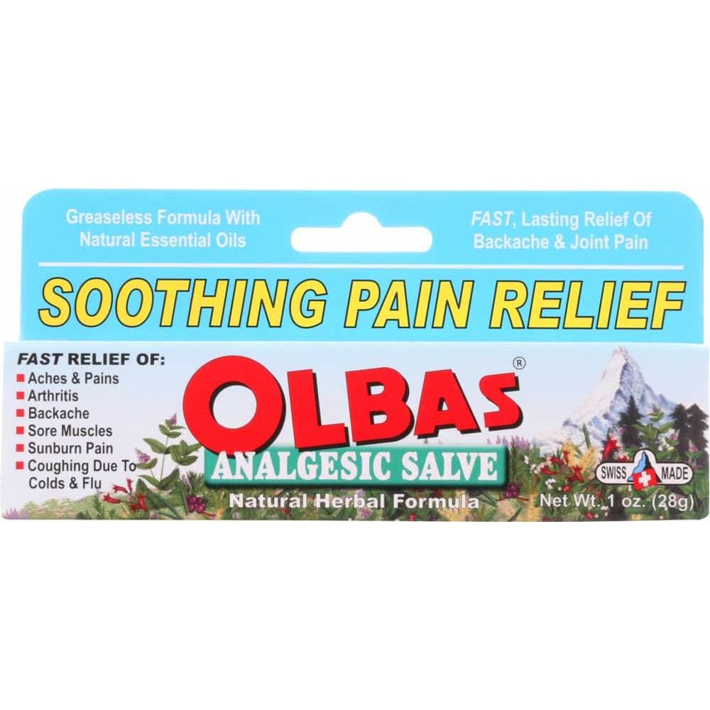 OLBAS Olbas Analgesic Salve Natural Herbal Formula Pain Relieving Cream, 1 Oz