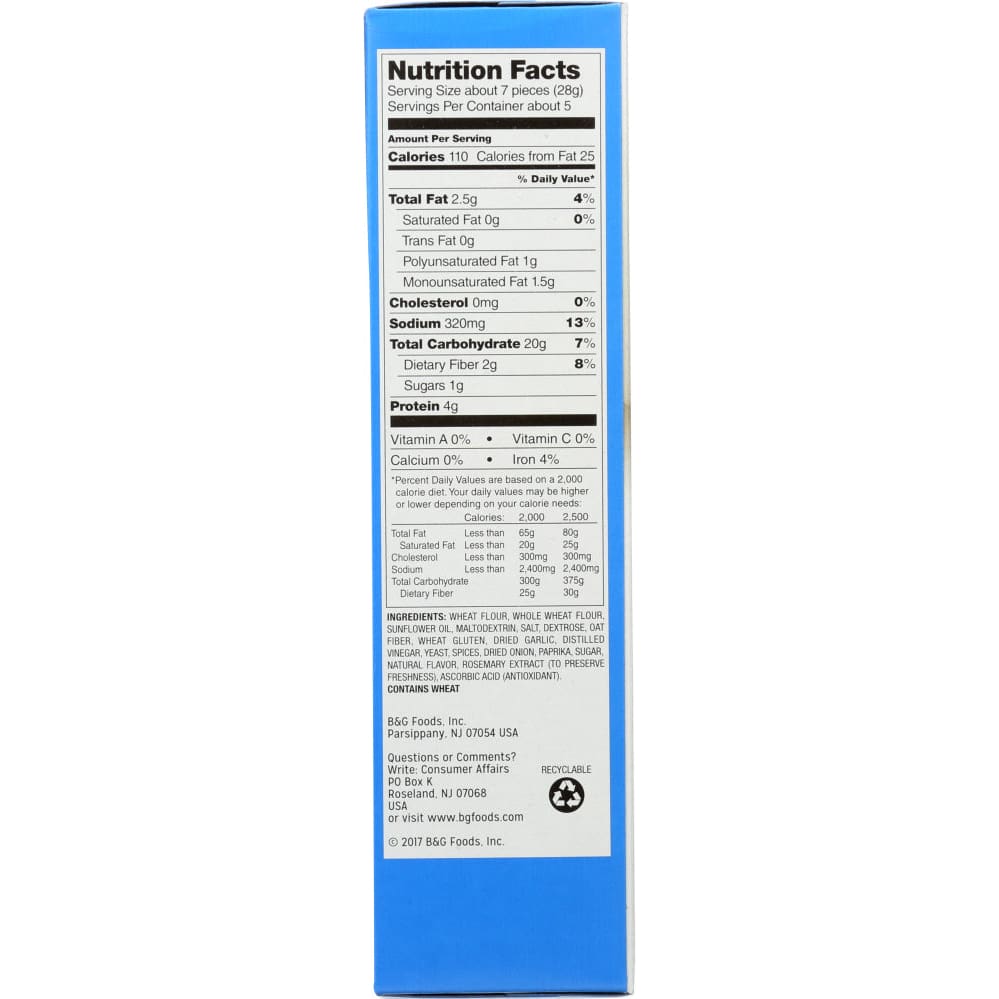 OLD LONDON: Roasted Garlic Melba Snacks 5.25 oz - Grocery > Snacks > Crackers - OLD LONDON