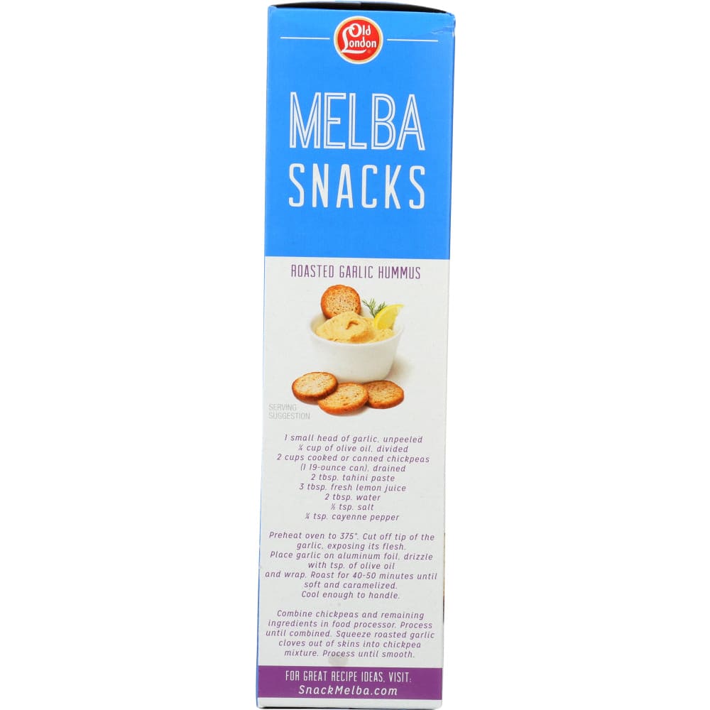 OLD LONDON: Roasted Garlic Melba Snacks 5.25 oz - Grocery > Snacks > Crackers - OLD LONDON