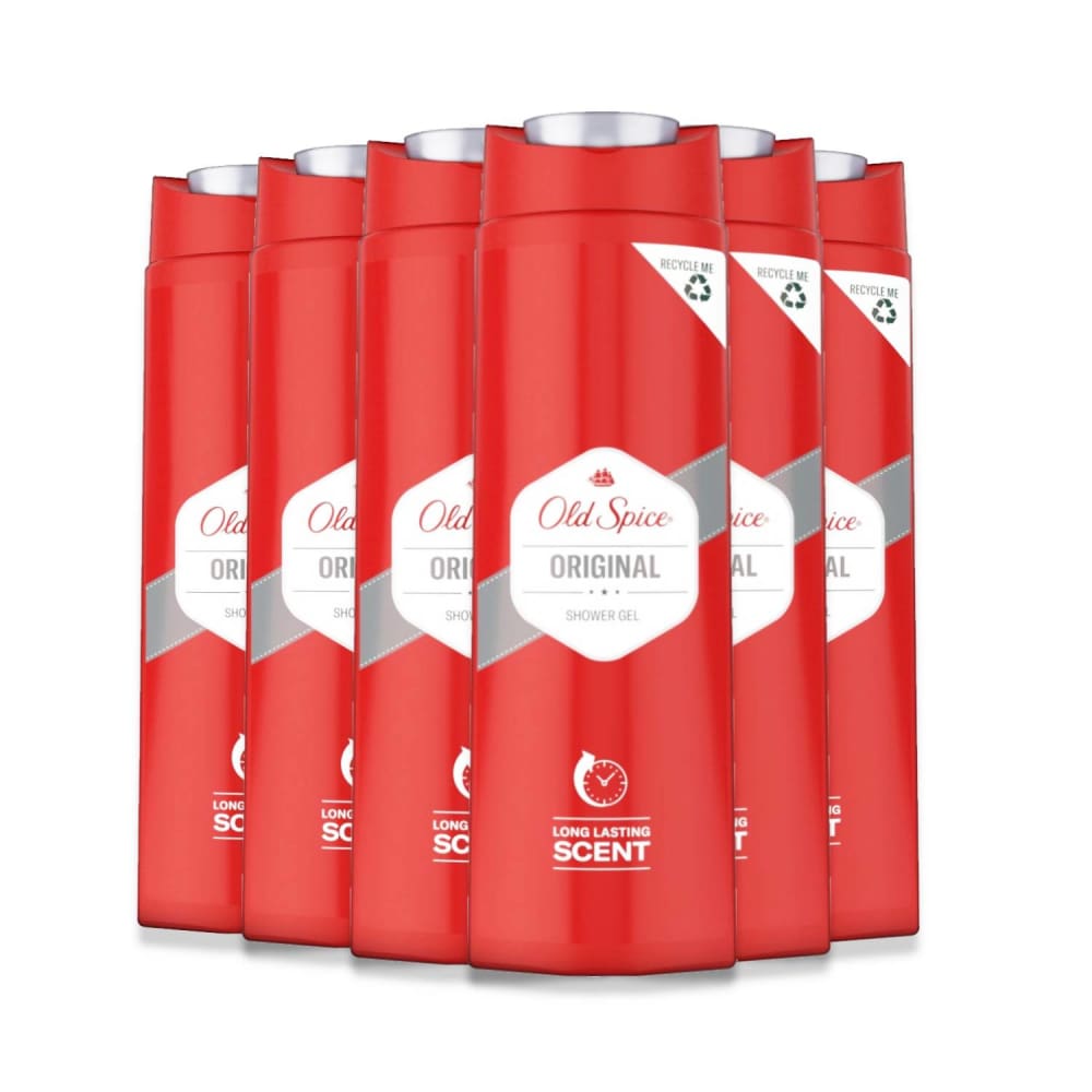 Old Spice Original Shower Gel 400 ml/13.5 oz Each - 6 Pack - Body Wash - Old Spice
