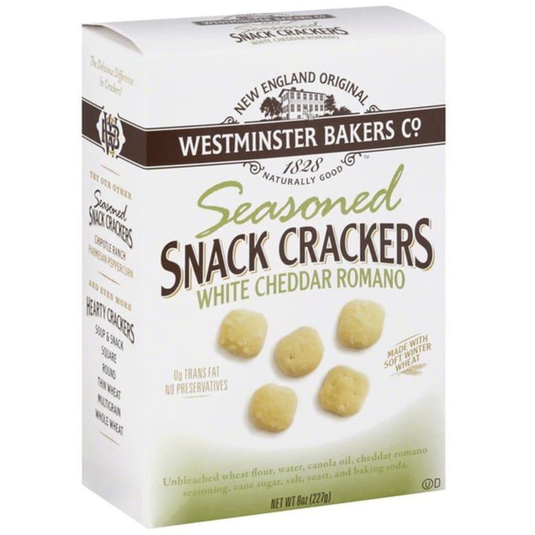 OLDE CAPE COD Grocery > Snacks > Crackers OLDE CAPE COD: Seasoned Snack Crackers White Cheddar Romano, 8 oz