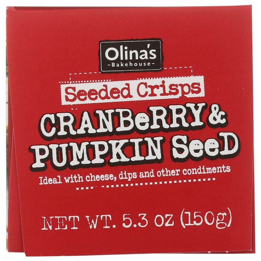 OLINAS BAKEHOUSE Grocery > Snacks > Crackers OLINAS BAKEHOUSE Cranberry & Pumpkin Seed Seeded Crisps, 5.3 oz