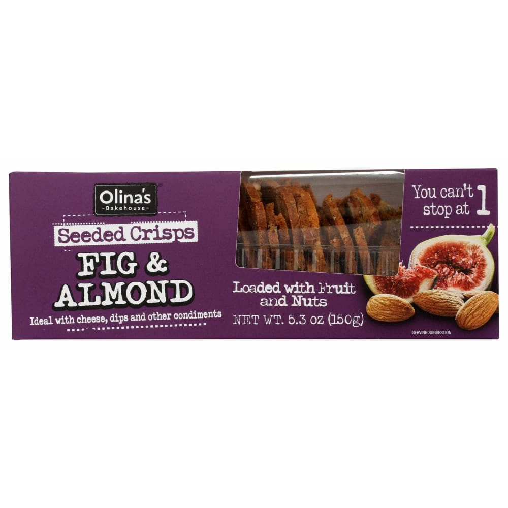 OLINAS BAKEHOUSE Grocery > Snacks > Crackers OLINAS BAKEHOUSE Fig & Almond Seeded Crisps, 5.3 oz