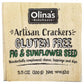 OLINAS BAKEHOUSE Grocery > Snacks > Crackers OLINAS BAKEHOUSE Gluten Free Fig & Sunflower Seed Artisan Crackers, 3.5 oz