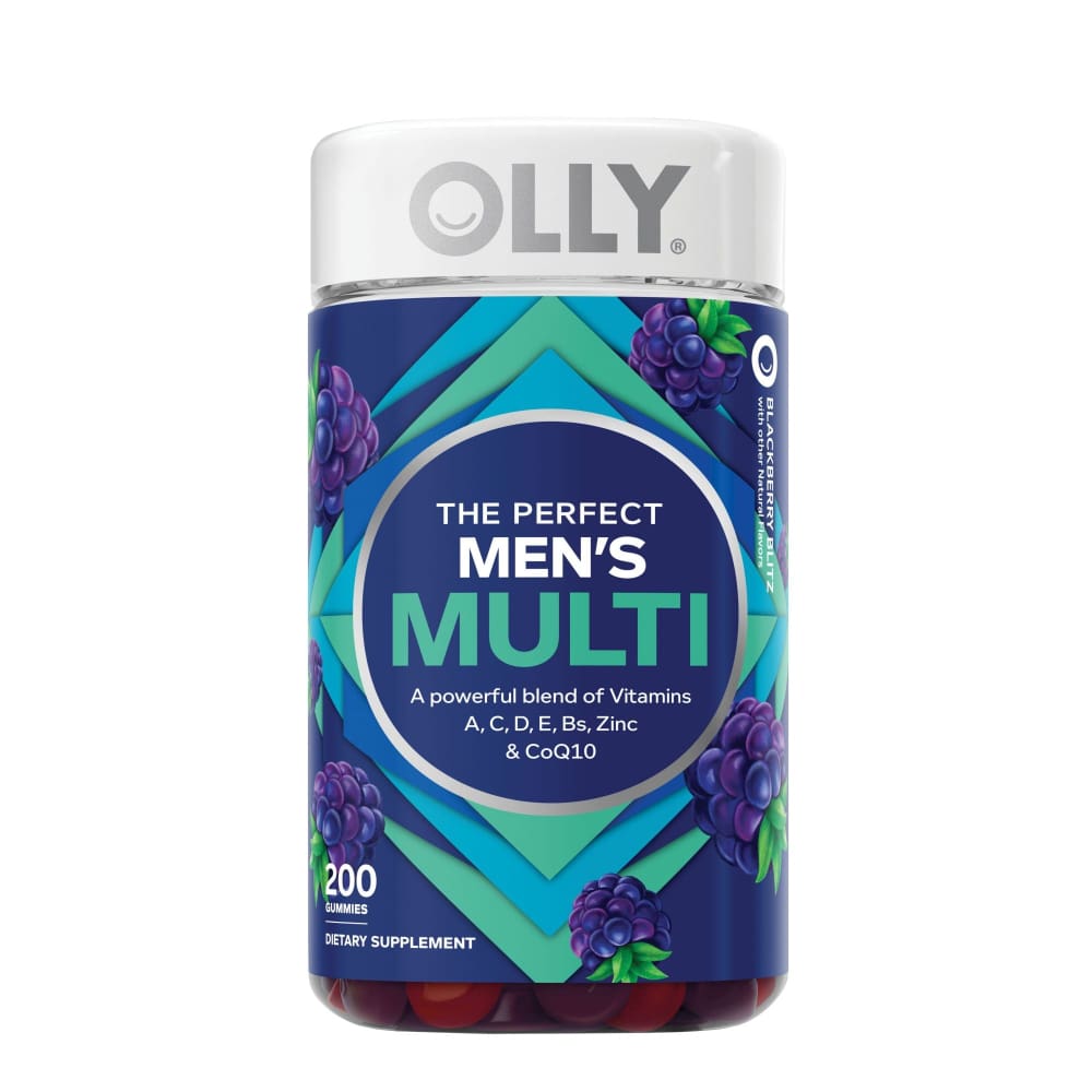OLLY Men’s Multivitamin Gummy Health and Immune Support Blackberry 200 ct. - OLLY