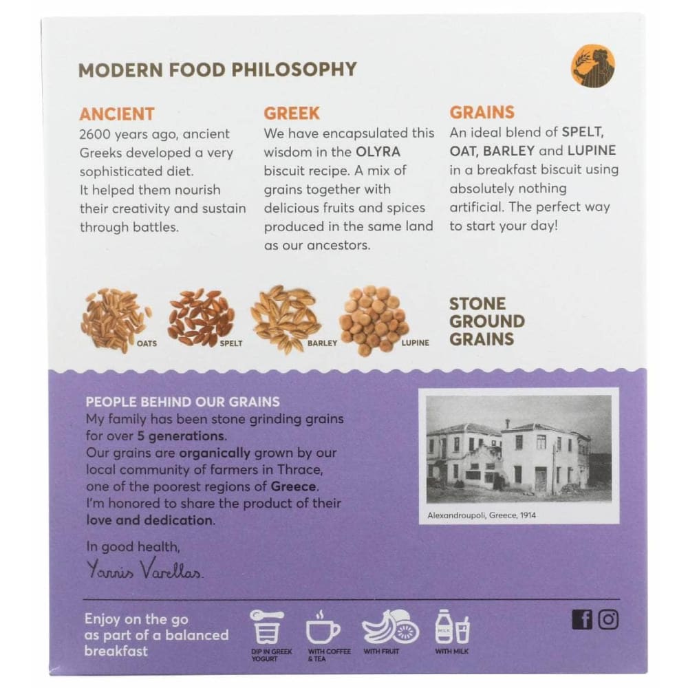 OLYRA Grocery > Snacks > Cookies OLYRA Breakfast Biscuits Greek Yogurt Blueberry Sandwich, 5.3 oz