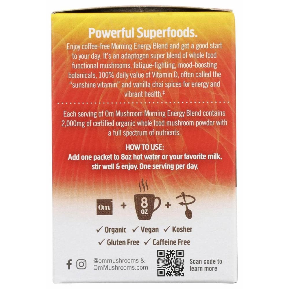 OM MUSHROOMS Vitamins & Supplements > Miscellaneous Supplements OM MUSHROOMS Morning Energy Blend, 10 pk