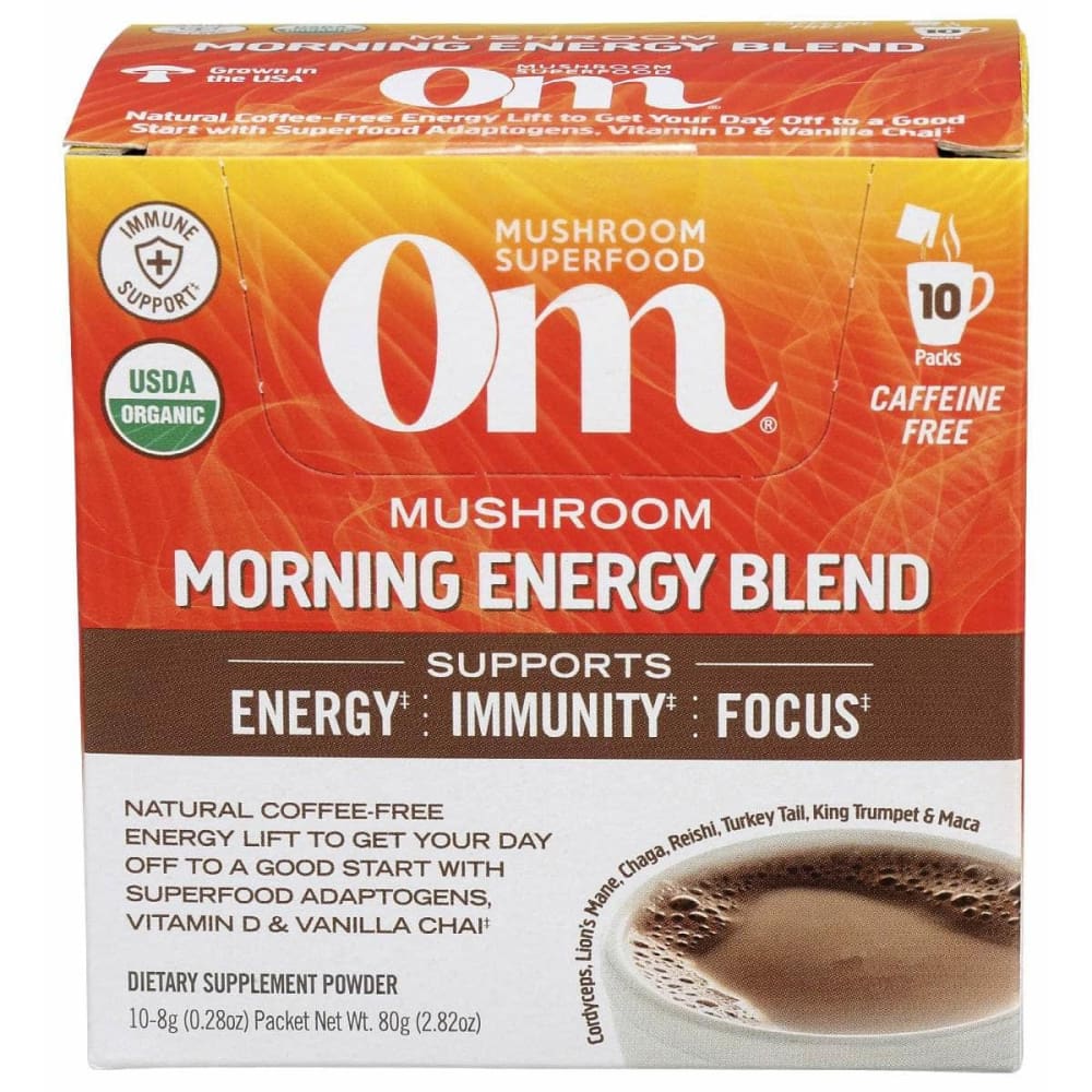 OM MUSHROOMS Vitamins & Supplements > Miscellaneous Supplements OM MUSHROOMS Morning Energy Blend, 10 pk