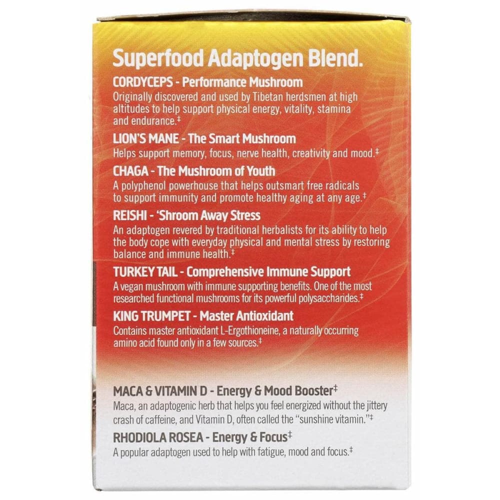 OM MUSHROOMS Vitamins & Supplements > Miscellaneous Supplements OM MUSHROOMS Morning Energy Blend, 10 pk