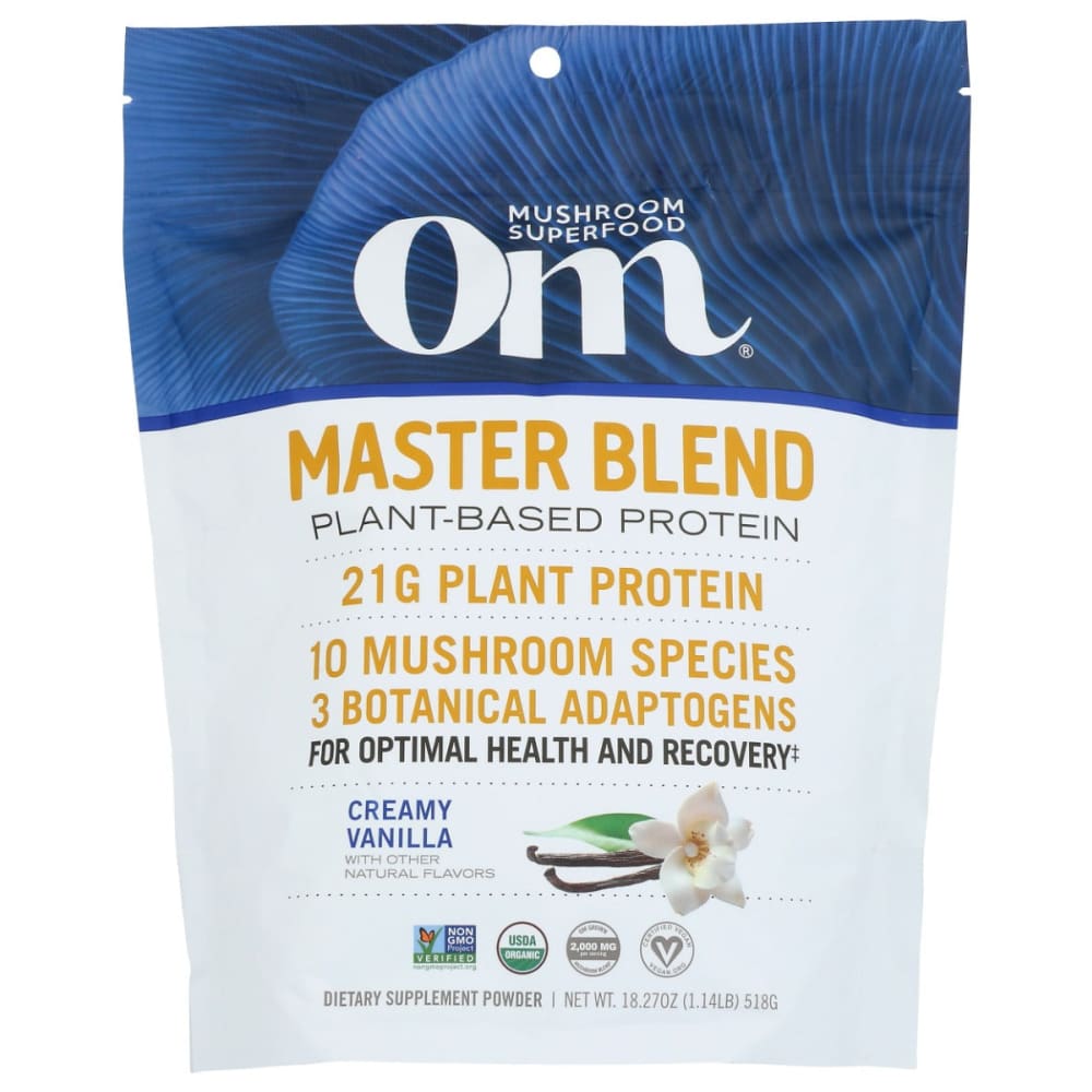 OM MUSHROOMS: Mushroom Prtn Pwdr Org 18.27 OZ - OM MUSHROOMS