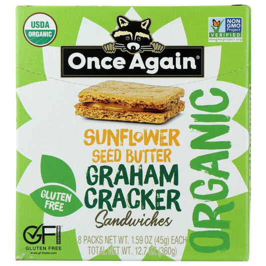 ONCE AGAIN: Sunflower Butter Graham Cracker Sandwiches 12.72 oz (Pack of 2) - Crackers - ONCE AGAIN