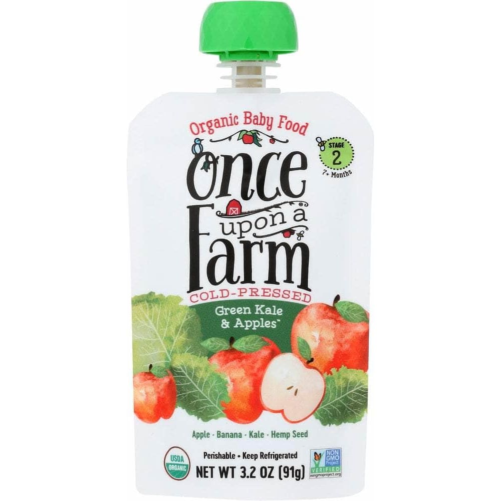 ONCE UPON A FARM Baby > Baby Food ONCE UPON A FARM: Green Kale & Apples Baby Food, 3.2 oz
