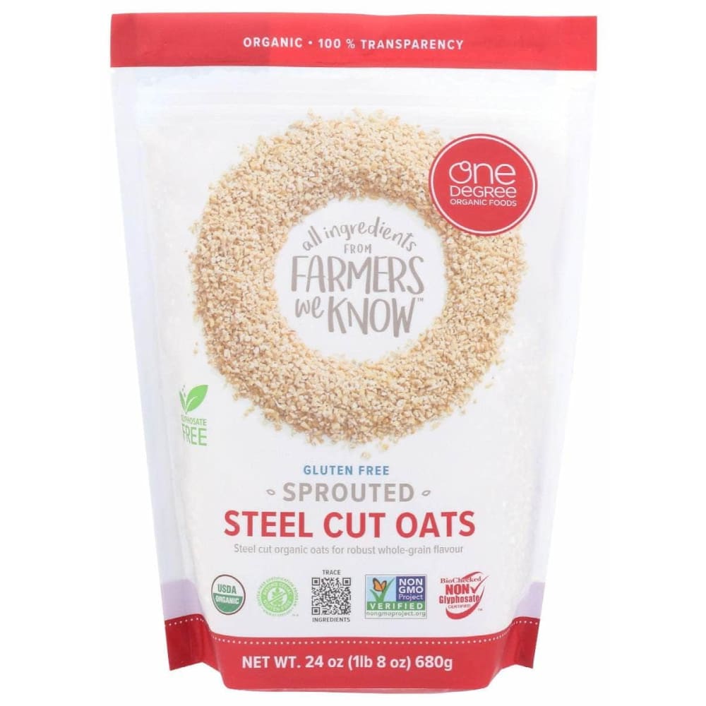 ONE DEGREE ONE DEGREE Organic Sprouted Steel Cut Oats, 24 oz