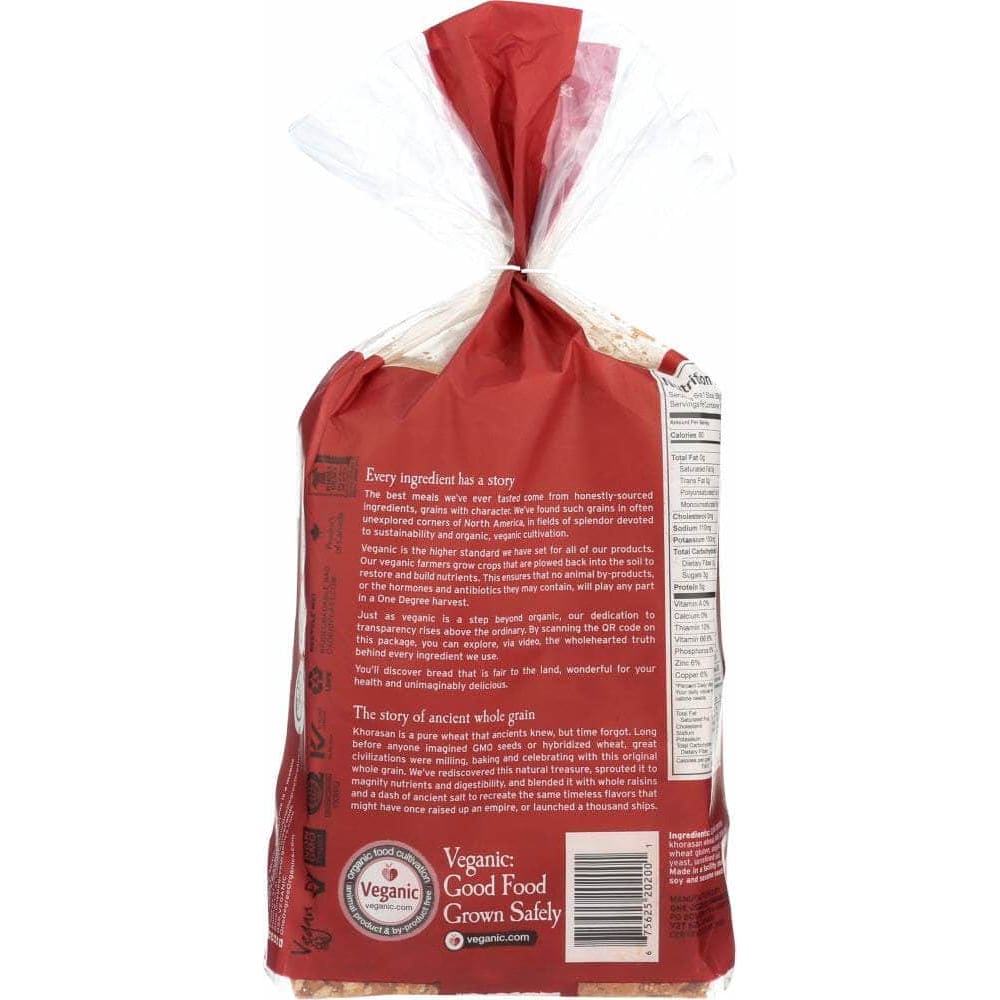 One Degree One Degree Veganic Ancient Whole Wheat Bread, 22 oz