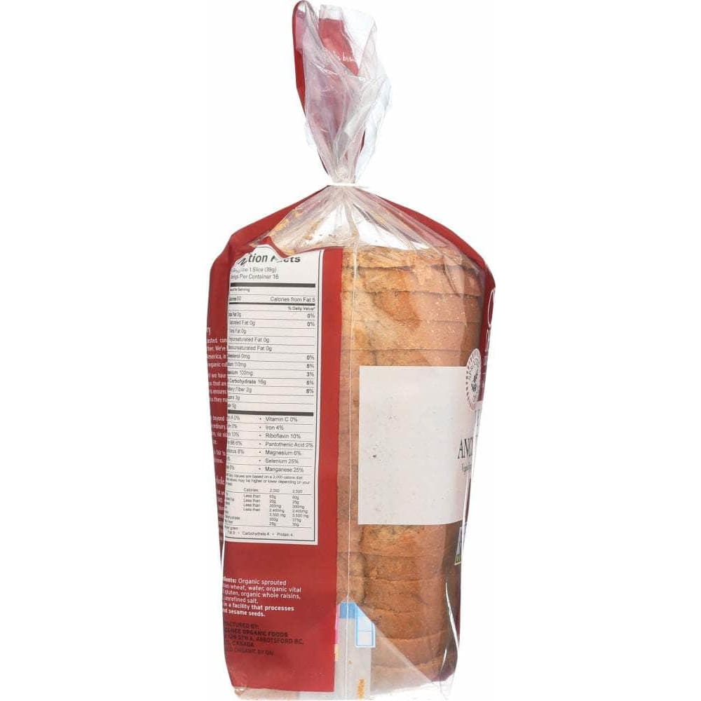 One Degree One Degree Veganic Ancient Whole Wheat Bread, 22 oz