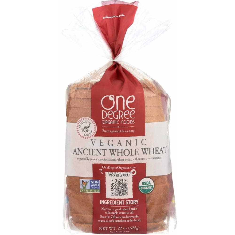 One Degree One Degree Veganic Ancient Whole Wheat Bread, 22 oz