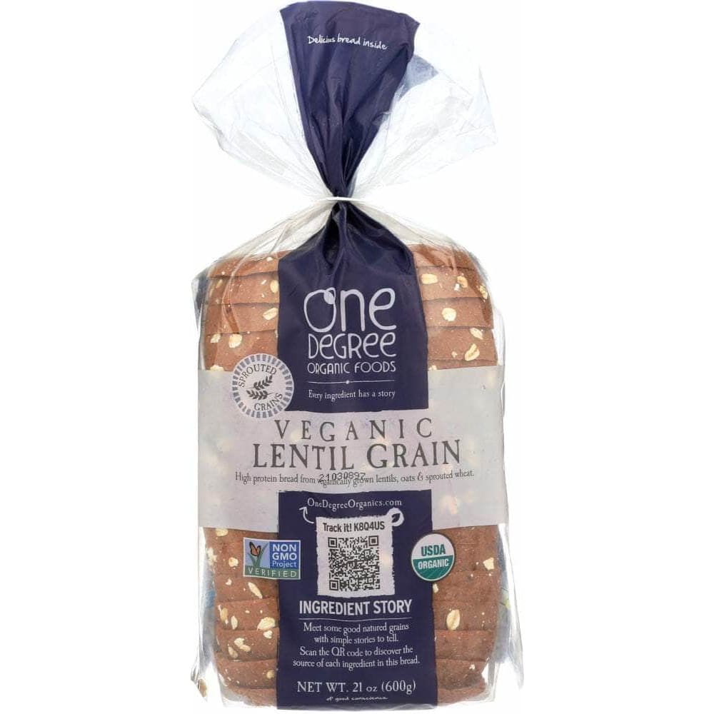 One Degree One Degree Veganic Lentil Grain Bread, 21 oz