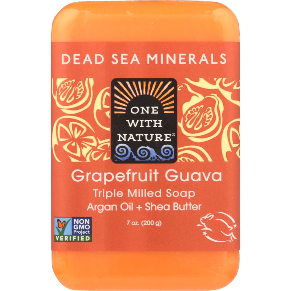 ONE WITH NATURE: Dead Sea Minerals Soap Bar Grapefruit Guava 7 oz (Pack of 5) - Beauty & Body Care > Skin Care - ONE WITH NATURE