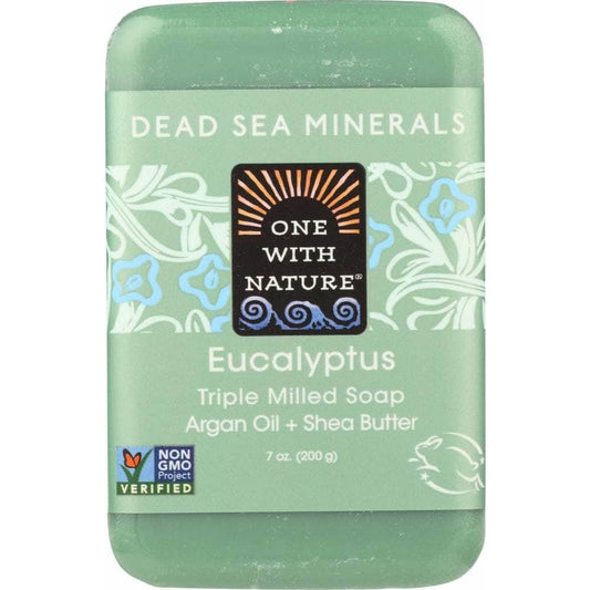 ONE WITH NATURE One With Nature Triple Milled Soap Bar Eucalyptus Argan Oil + Shea Butter, 7 Oz