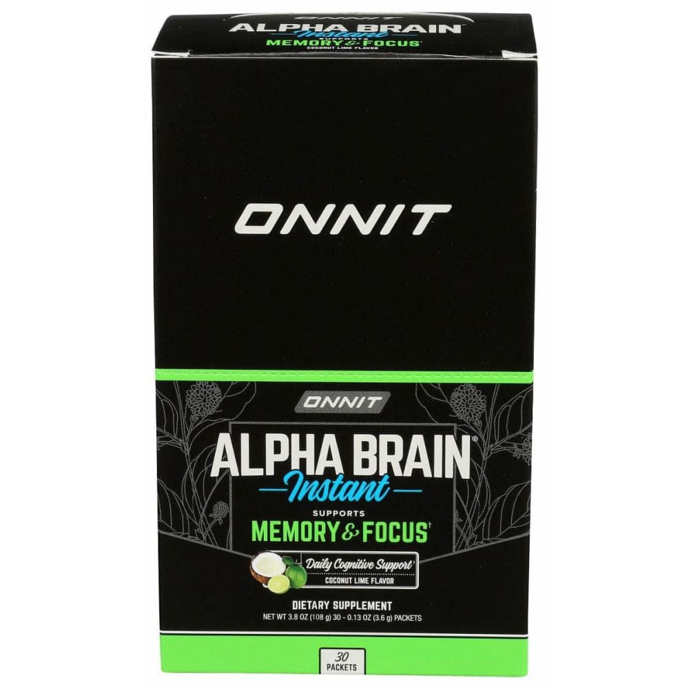 ONNIT Vitamins & Supplements > Miscellaneous Supplements ONNIT: Alpha Brain Pkt Ccnt Lime, 3.9 oz