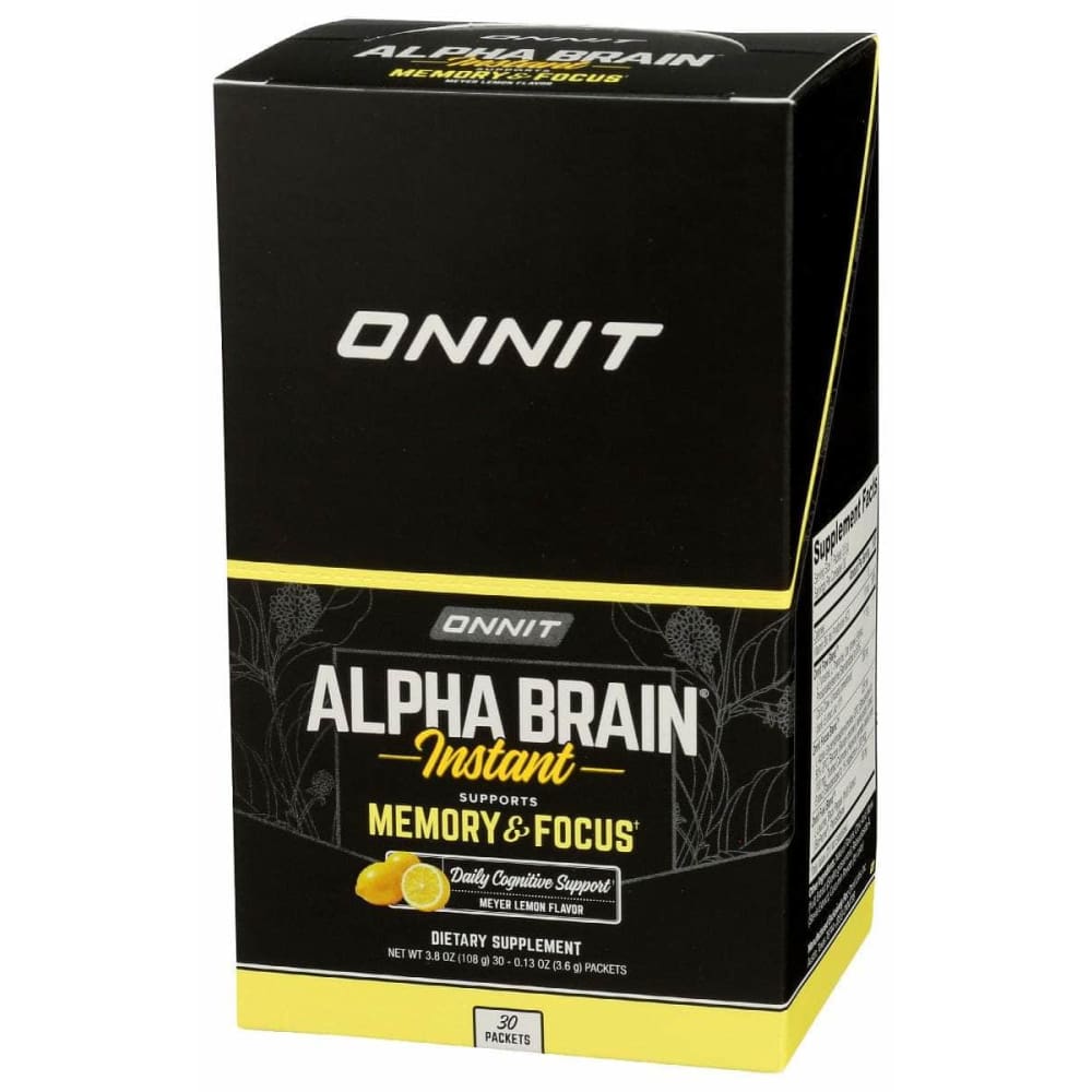 ONNIT Vitamins & Supplements > Miscellaneous Supplements ONNIT: Alpha Brain Pkt Meyer Lem, 3.9 oz